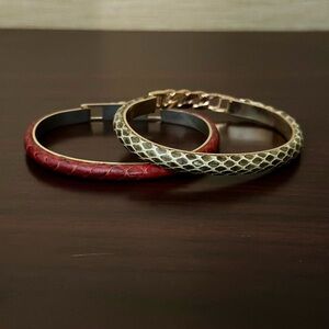 Vintage Italian Snakeskin Bracelets.
